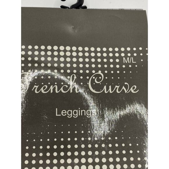 FRENCH CURVE Women's Gray Printed Stretch Pull-on Lightweight Leggings SZ M/L - Picture 8 of 9